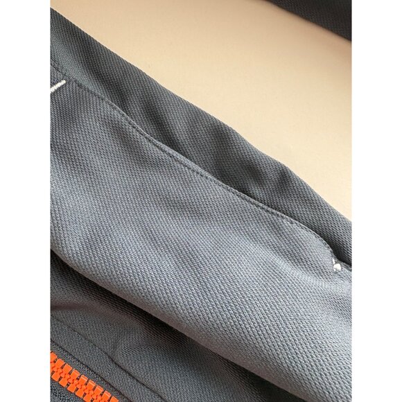 Under Armour Youth Medium Gray Full Zip Athletic Jacket With Orange Zipper/Logo - Picture 9 of 10